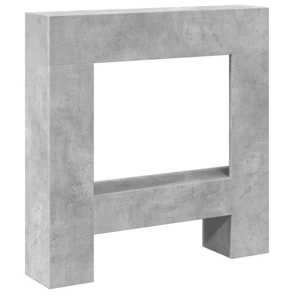 VidaXL Cadre de cheminée gris béton 81x18x82 cm bois d'ingénierie
