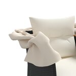 vidaXL Canapé de jardin 2 places avec auvent et tabourets noir rotin