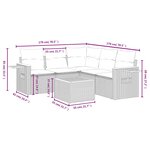 vidaXL Salon de jardin avec coussins 6 Pièces beige résine tressée