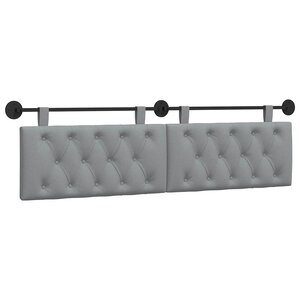 vidaXL Tête de lit suspendue Gris clair Tissu