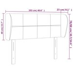 vidaXL Tête de lit avec oreilles Rose 103x23x78/88 cm Velours