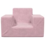 vidaXL Canapé pour enfants Rose Peluche douce