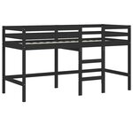 vidaXL Lit mezzanine enfants avec rideaux sans matelas rose 80x200cm