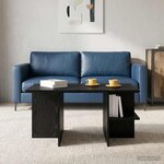 vidaXL Table basse Chêne noir 87 x 50 x 45 cm Bois d’ingénierie