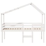 vidaXL Lit haut sans matelas blanc 90x190 cm bois de pin massif