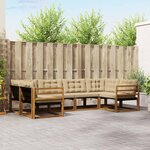vidaXL Ensemble de canapés d'extérieur 6 Pièces Naturel et Beige