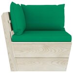 vidaXL Canapé palette à 2 places de jardin avec coussins Bois d'épicéa