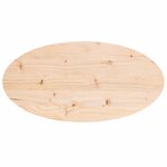 vidaXL Dessus de table 60x30x2 5 cm bois de pin massif ovale