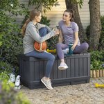 Keter Boîte de rangement de jardin Kentwood 350 L Anthracite