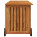 vidaXL Boîte de rangement de jardin avec roues 113x50x58cm Bois acacia