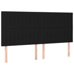 vidaXL Cadre de lit avec tête de lit Noir 180 x 200 cm Tissu