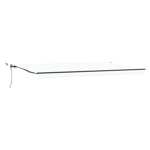 vidaXL Auvent Rétractable with Blanc 600 × 300 cm tissu