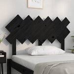 vidaXL Tête de lit Noir 122 5x3x80 5 cm Bois massif de pin