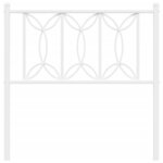 vidaXL Tête de lit métal blanc 80 cm