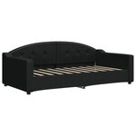 vidaXL Lit de repos sans matelas noir 90x190 cm tissu