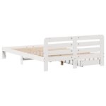 vidaXL Cadre de lit sans matelas blanc 160x200 cm bois de pin massif