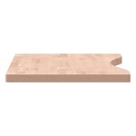 vidaXL Dessus de bureau 80x(36-40)x2 5 cm bois massif de hêtre