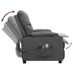 vidaXL Fauteuil électrique de massage Gris clair Tissu