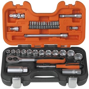 Bahco jeu de douilles 1/4 po et 3/8 po 34 pièces s330