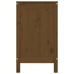 vidaXL Boîte à linge Marron miel 88 5x44x76 cm Bois massif de pin
