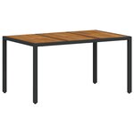 Ensemble de Salle à Manger de Jardin 5 pièces vidaXL Poly Rattan Noir