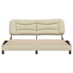 vidaXL Cadre de lit sans matelas Hvar crème 180x200 cm tissu