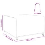 vidaXL Housse pour mobilier d'extérieur Noir 150 x 150 x 75 cm 420D