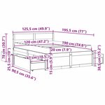 vidaXL Lit avec tiroirs et matelas blanc 120x190 cm bois massif de pin