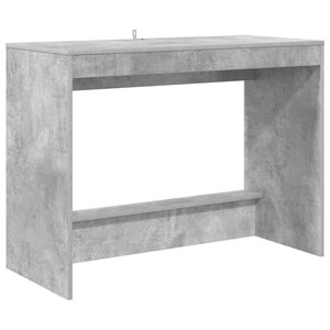 vidaXL Bureau de lit Gris béton Bois d'ingénierie 100 x 45 x 75 cm