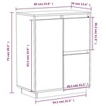 vidaXL Buffet Marron miel 60x34x75 cm Bois massif de pin