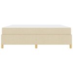 vidaXL Lit à ressorts Crème et Beige et Blanc 180 x 200 cm tissu