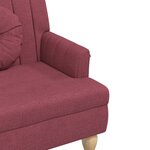 vidaXL Banc avec coussins rouge bordeaux 113x64 5x75 5 cm tissu
