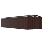vidaXL Abri de jardin Marron 257x990x181 cm Acier galvanisé