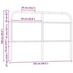 vidaXL Tête de lit chêne sonoma 120 cm acier et bois d'ingénierie