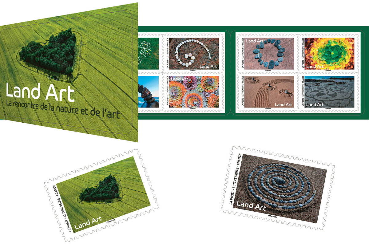 Carnet de 12 timbres - France Terre de tourisme - Habitats typiques -  Lettre Verte - La Poste