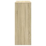 vidaXL Table de bar avec étagères chêne sonoma bois d'ingénierie
