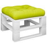 vidaXL Coussin de palette vert vif 58x58x10 cm tissu