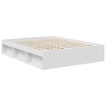 vidaXL Cadre de lit avec tête de lit Blanc 150 x 200 cm Pin massif