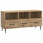 vidaXL Meuble TV 102 x 34 5 x 50 cm Chêne artisanal Bois d'ingénierie