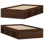 vidaXL Cadre de lit chêne marron 100x200 cm