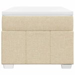 vidaXL Sommier à lattes de lit avec matelas Crème 100x200 cm Tissu