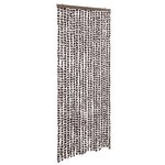 vidaXL Moustiquaire Marron et blanc 56x185 cm Chenille