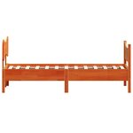 vidaXL Cadre de lit sans matelas cire marron 90x200 cm bois pin massif