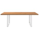 vidaXL Table à manger marron clair bois de chêne massif rectangulaire