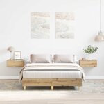 vidaXL Cadre de lit sans matelas chêne artisanal 120x200 cm