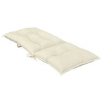 vidaXL Coussins de chaise de jardin dossier haut lot de 4 crème tissu