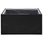 vidaXL Jardinière Noir 80x80x40 cm Résine tressée