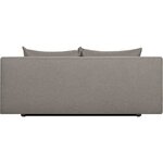TEIJO Banquette convertible 3 places avec coffre de rangement - Tissu Taupe - 187 x 91 x 82 cm