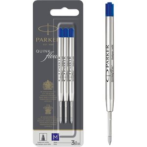 Recharge pour stylo QUINKflow M blister de 3 bleu PARKER