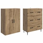 vidaXL Ensemble de Meubles 2 Pièces Chêne artisanal 66 x 34 5 x 90 cm